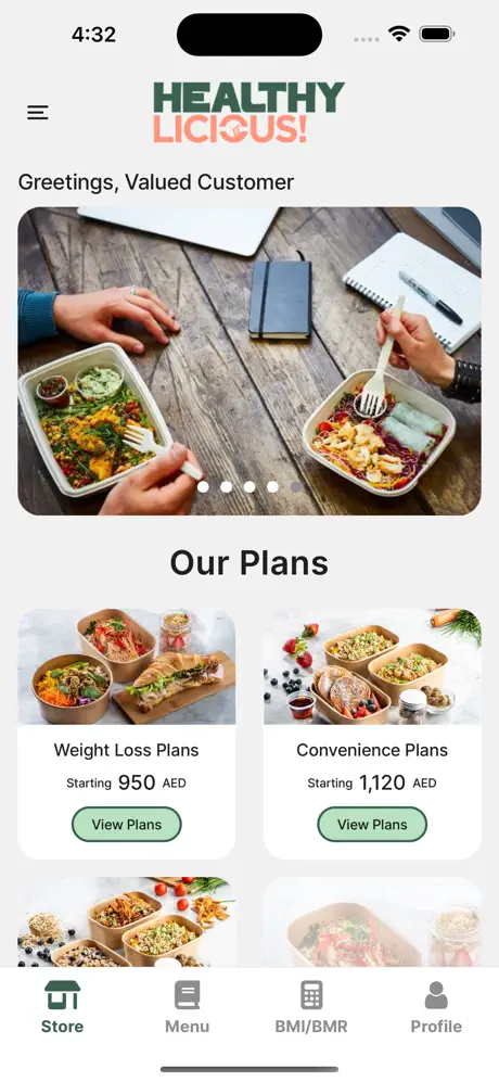 healthylicious mobile app screenshot