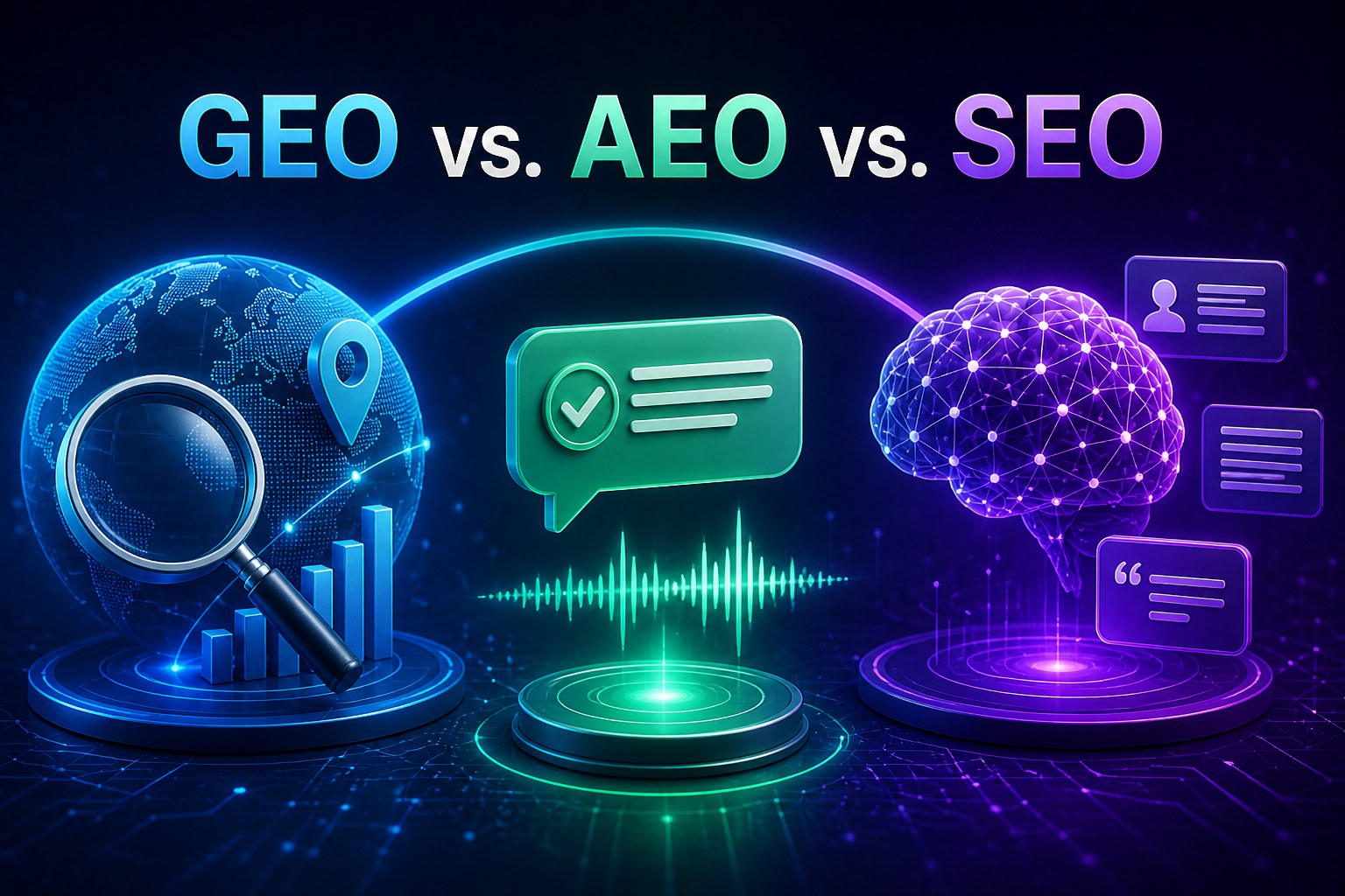GEO vs AEO vs SEO
